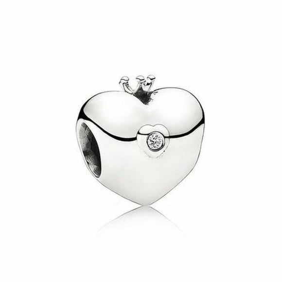 Pandora Club 2015 Diamond Heart Charm Sterling Silver Genuine Diamond Deadstock - Picture 1 of 6